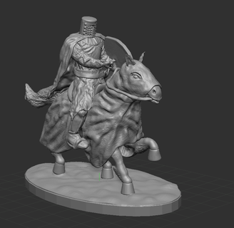 knigth chevalier cheval Art figurine knight templar collection crusade medieval horse 3d print model - Mito3D