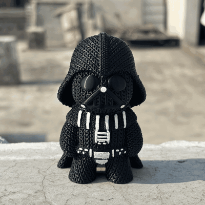 knitted darth vader starwars crochet knit wool nosupports printinplace 3d print model - Mito3D