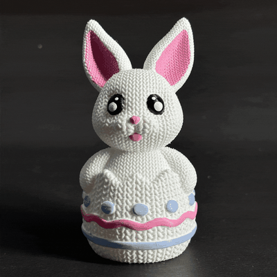 tricoté pâques lapin crochet tricoter laine soutiens printinplace 3d print model - Mito3D