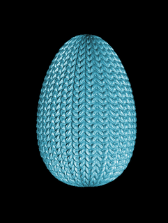 knitted easter egg easteregg paasei breien feestelijk easy print 3d print model - Mito3D