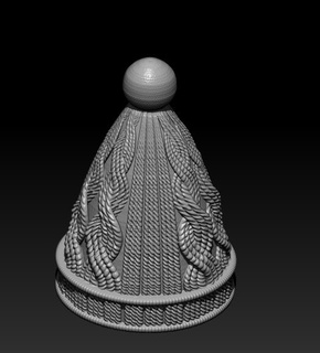 knitted hat candle clothes mold art 3d print model - Mito3D