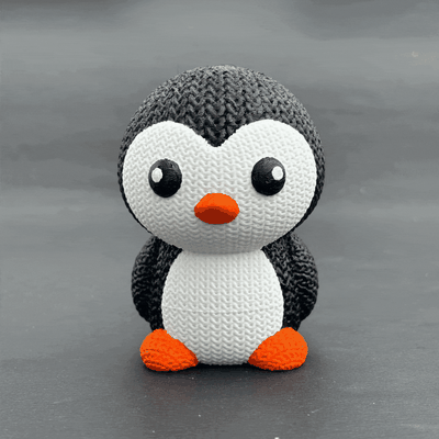 gestrickt pinguin kunst vogel häkeln stricken wolle unterstützung printinplace 3d print model - Mito3D
