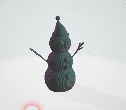 knitted snowman Art knit crochet animal christmas 3D print model - Mito3D
