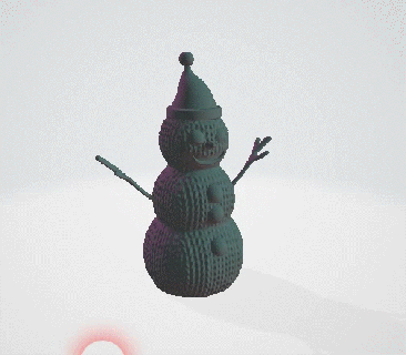 lavorato maglia pupazzo neve arte uncinetto animale Natale 3d print model - Mito3D