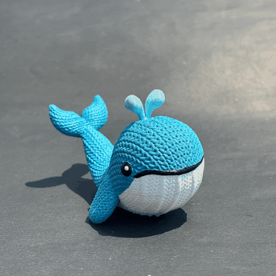 tricoté baleine mignonne crochet tricoter laine soutiens printinplace 3d print model - Mito3D