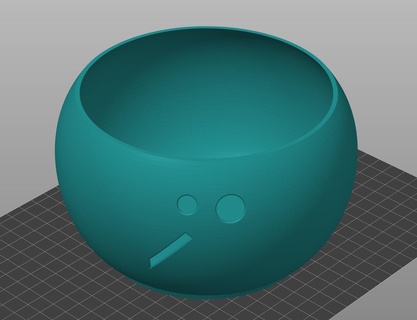 knitting bowl lid kitting bowl  3d print model - Mito3D