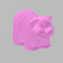 tejido punto cerdo granja animal juguete 3d print model - Mito3D