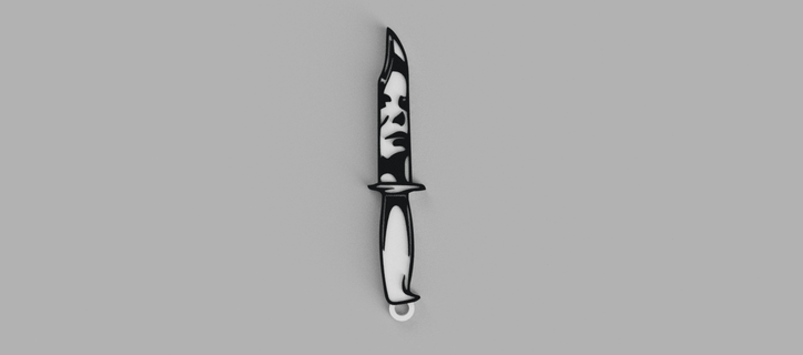 knives halloween horror nun keychain - pendant earring 3d print model - Mito3D