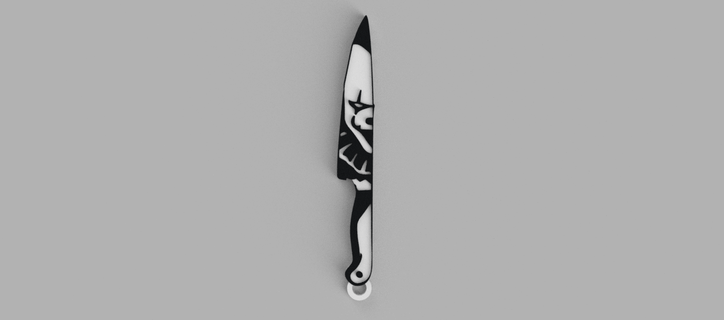 coltelli Halloween terrore portachiavi pendente 3d print model - Mito3D