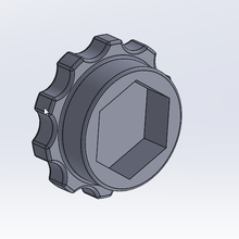 knob 1 4 bolt 7 16 hex tool 3d print model - Mito3D
