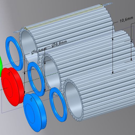 pomello asse 6 mm diam 10 presa attrezzo Radio oscillare energia fornitura elettrico 3D print model - Mito3D
