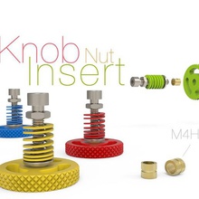 botão de inserção porca m4 h5 ferramenta Impressora 3d acessórios knob 3d print model - Mito3D
