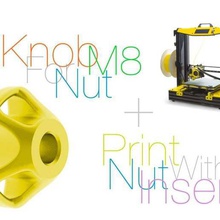 knob nut m8 print insert various hobby 3d print model - Mito3D