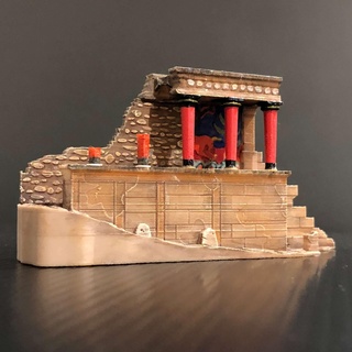 knossos palace - crete greece ancient architecture building city greek roman temple athens europe castle miniworld minoan miniworld3d minos cnossos mycenian 3d print model - Mito3D