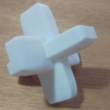 nudo rompecabezas 3 trozo rebaba juguete mente pensando 3d print model - Mito3D