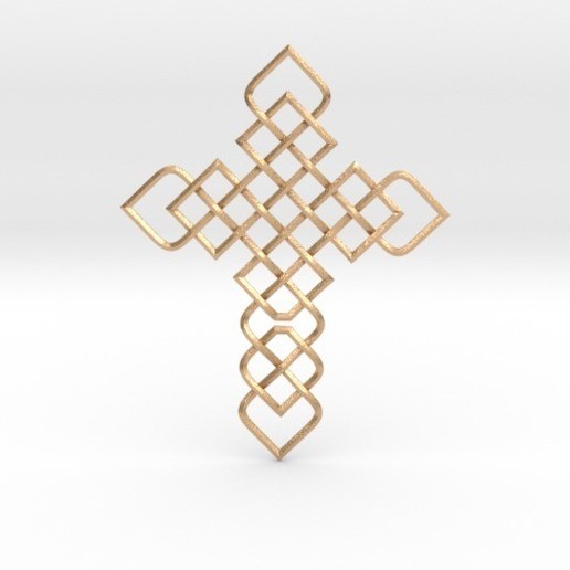 knots cross jewelry pendant pendulous 3D print model - Mito3D