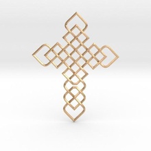 knots cross jewelry pendant pendulous 3d print model - Mito3D