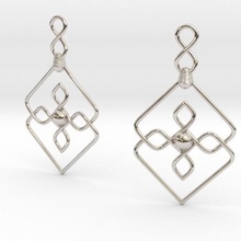 knots earrings jewelry 3d print model - Mito3D