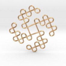 knot tetraskelion sanat kolye sarkık 3d print model - Mito3D
