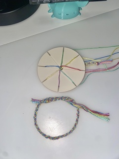 knotting wheel disc friendship bracelets chains oder anklets diy kids children jewelry necklaces keychains child occupation 3d print model - Mito3D