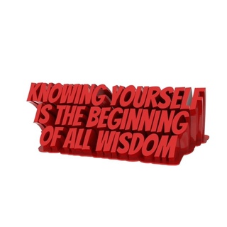 knowing beginning wisdom - motivation quotes Art decor decoration design inspiration 3d text free 3d print model - Mito3D