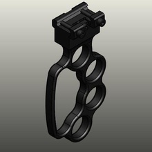 knuckleduster foregrip oyun tutuş silah 3d print model - Mito3D