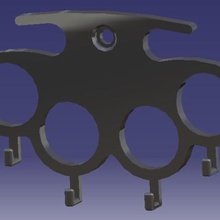 nudillos-el plumero de la percha casa 3d print model - Mito3D
