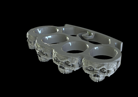 knuckles skulls rebellion edgy style fearless attitude individuality non-conformity 3d print model - Mito3D