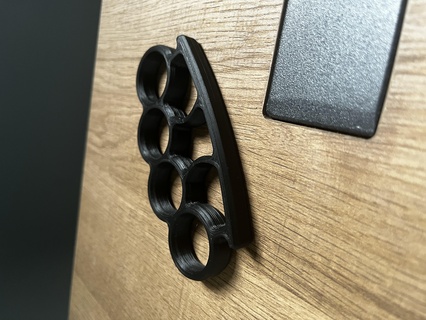 nudillos puño latón bronce defensa artilugio 3d print model - Mito3D
