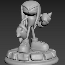 knuckles sonic figure statue toy sega game 3d print model - Mito3D