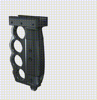 knucle grip knucle grip gun rail slinghammer  3d print model - Mito3D