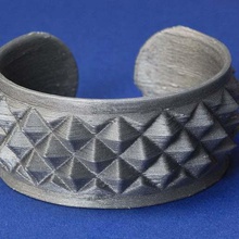 knurled bracelet no1 various wearable thing-a-day ring parametric openscad jewerly 3d print model - Mito3D