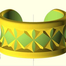 knurled bracelet no2 jewelry bracelets thing-a-day parametric openscad knurl jewerly 3d print model - Mito3D