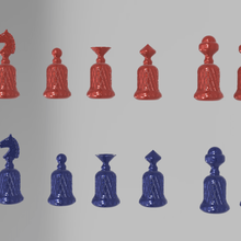knurled chess 3d print model - Mito3D