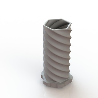 knurled twist container gadget screw twist spiral fidget fidget toy art box container storage  3d print model - Mito3D