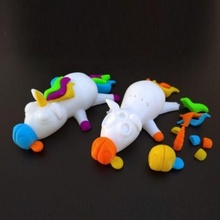 ko unicorn piece art toy animal mythology cute crazy detachable 3d print model - Mito3D