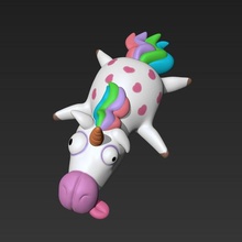 ko unicorn art toy animal mythology cute crazy 3d print model - Mito3D