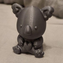 koala gadget figurine cute heart 3d print model - Mito3D