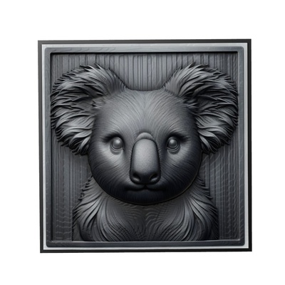 koala hayvan rahatlama sanat hayvanlar yeggi mito3d büst google kolye madalyon animal relief wall art duvar 3d print model - Mito3D