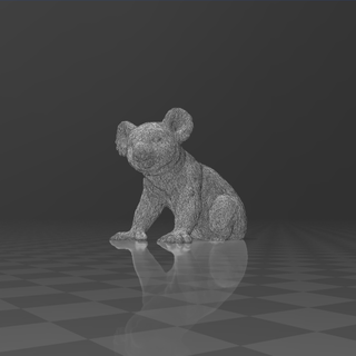 coala Urso acuidade carvão koalalove retrato 3d print model - Mito3D
