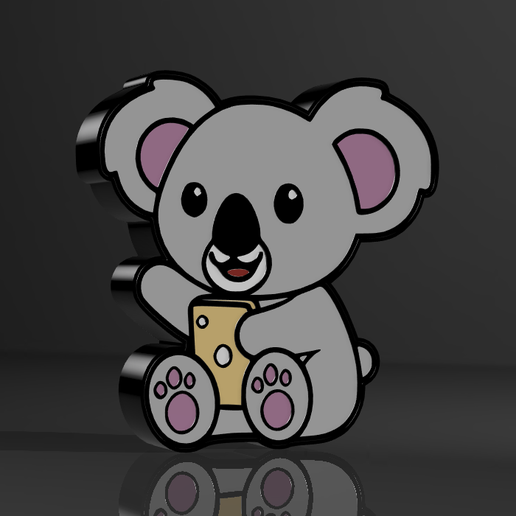 Koala Lampe v2 3D print model - Mito3D