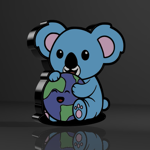 koala lampada v2 3D print model - Mito3D