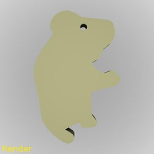 koala siluet Anahtarlık takı gadget kolay hızlı hayvan 3d print model - Mito3D