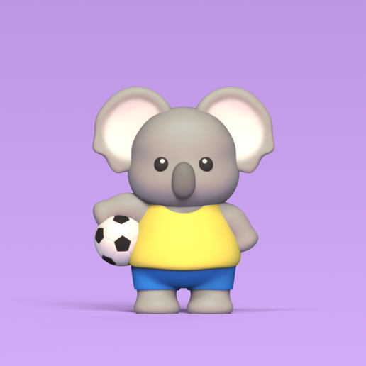 coala futebol 3D print model - Mito3D