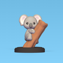 coala árvore arte fofa escultura animal brinquedo miniaturas jardim zoológico Austrália Urso 3d print model - Mito3D