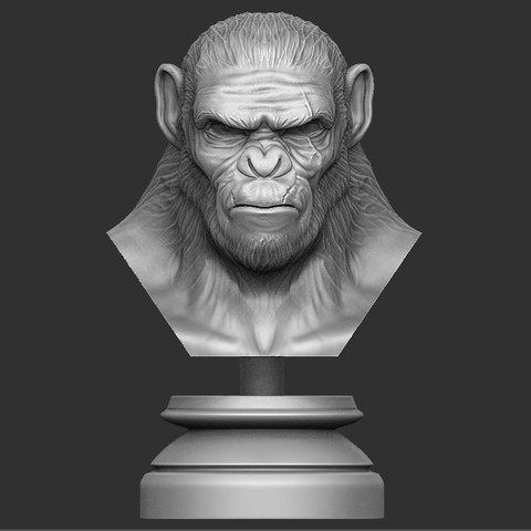 koba maymun sanat büstü oyun baş hayvan film <url> scupltures 3D print model - Mito3D