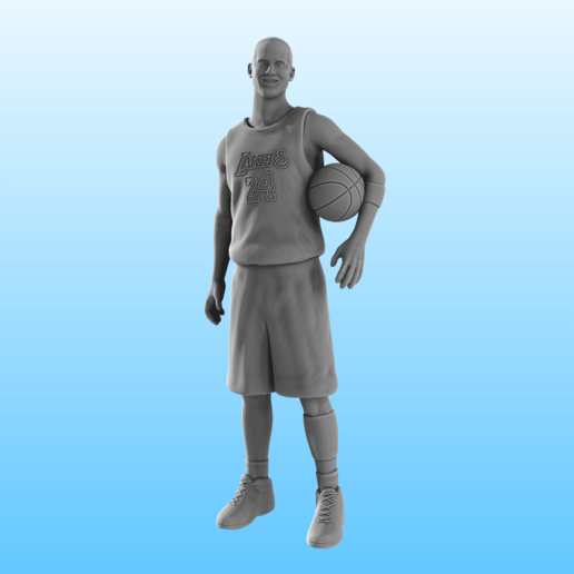 kobe bryant art figure la sculpture légende de nba basket-ball lakers sport 3D print model - Mito3D