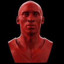kobe bryant büstü sanat heykeller portre insanlar benzerlik jordan baş nba allstar lakers basketbol ünlü yıldız heykel büst insan erkek 3d print model - Mito3D