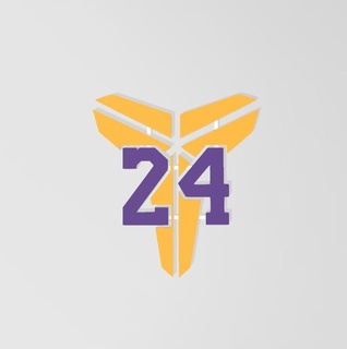Kobe Bryant logotipo kb Lakers basquetebol Esportes 3d print model - Mito3D