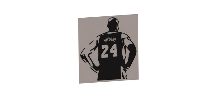 kobe bryant poster nba basketball black mamba 3d print model - Mito3D